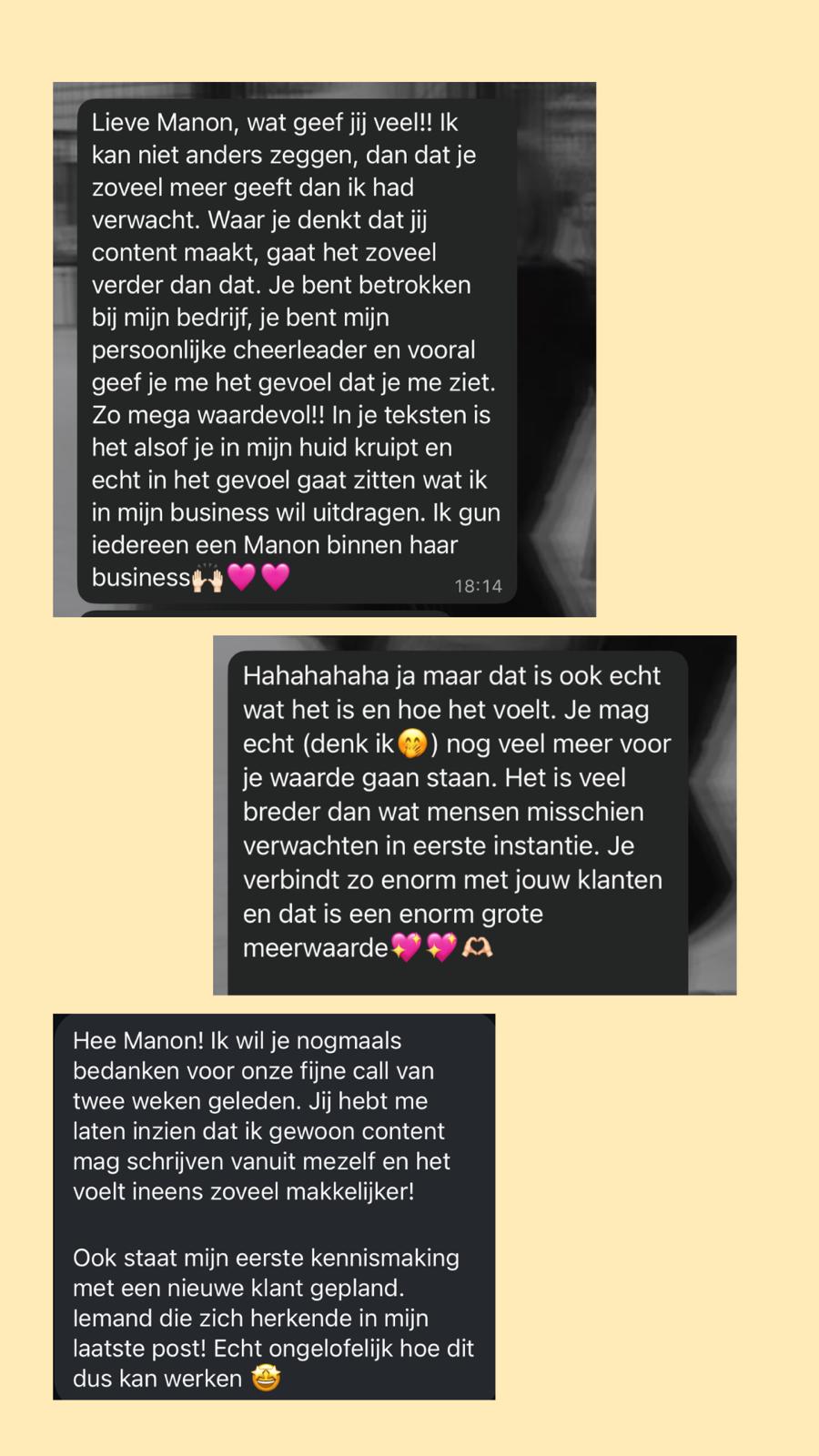 Review klant over betrokkenheid Manon
