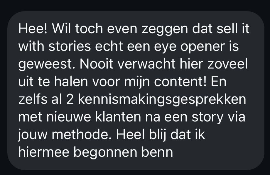 WhatsApp-gesprek met positieve feedback van klant
